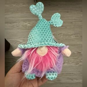 Goffa Sparkly Teal and Pink Gnome Plush Toy
